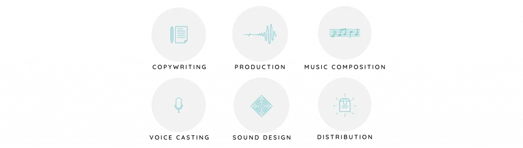 Audio creative services icons